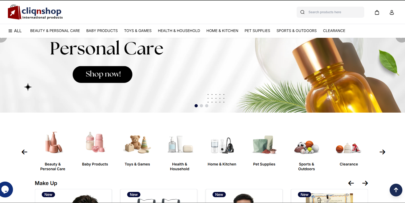 Cliqnshop – E-commerce Platform